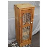 13" x 15" x 32" Tall Arts & Craft Pie Safe Cabinet
