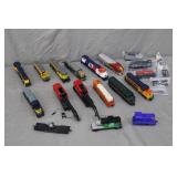12pcs Various HO Scale Model Train Engines & More