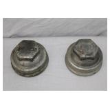 2pcs 1900s Franklin Automotive Grease Caps