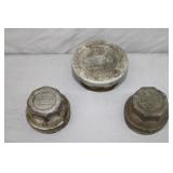 3pcs 1920s Chevrolet Automotive Grease Caps