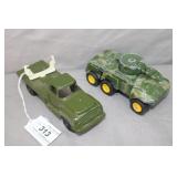 Tootsie Toy M-8 Armored Car & Military Spotlight