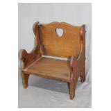Small 13" Arts & Crafts Wooden Bench