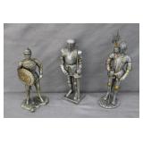 3pcs Gabriella Veronese Cast Metal Toy Knights