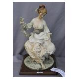 1982 G Armani Capodimonte Scuplture Lady w/ Sheep