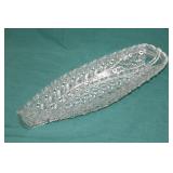Pressed Glass Daisy & Button 14" Canoe Dish