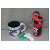 Star Wars Grogu Mug & Boba Fett Water Bottle New!