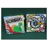 New Classic Sorry & Trouble Hasbro Games