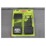 New Ryobi 21pc Black Oxide Drill Bit Set