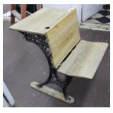 Antique Cast Iron Frame Schoolhouse Desk