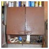 Wall mounted 2 door cabinet with all contents