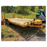 2012 18ft deck 2 ft dove tail equipment trailer