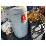 Oil and grease drums with pumps 2 rotary style fluid pumps 2 hose reels unknown condition