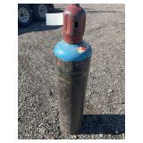 Acetylene tank with gas