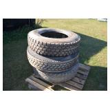 (3) 295/75R22.5 tires