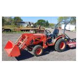 2008 KUBOTA B2320 HSD Front Loader w/ 42" Rotary Cutter