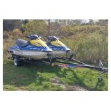 (2) 2006 Bombardier Jet Skis w/ Trailer