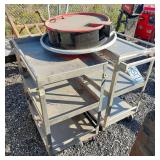 (2) Stainless Carts & Open-Head Drum Funnel