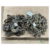 20ft and 18ft log chains with 2 hooks