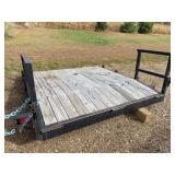Trailer extension deck, 82” wide, 5ft deck, 2ft dovetail, has lights and gate hinges