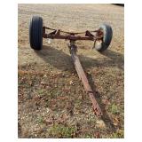 Running gear steer axle with tongue and wheels