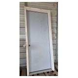 Entry door 32" right hand steel door, bldg:green