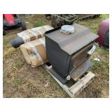 Drout wood burner 26" H x 18" D x 22" W with piping, row:4