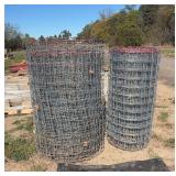 (2) Rolls woven wire fence, row:5