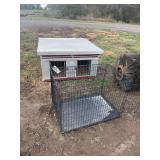 (2) dog cages, row:4