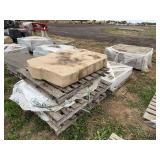 (3) pallets of 3 steps and pavers, row:4