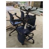 (5) Plastic Chairs with Casters