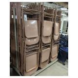 Folding Chairs on Rack
