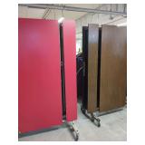 (2) Folding Tables, Red/Brown