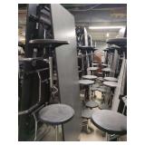 (4) Folding Tables (Grey) 144x30 with 12 round seats