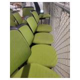 (12) Green Swivel Chairs
