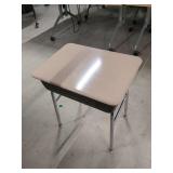 (22) Metal school desks (24x18) 25.5 height