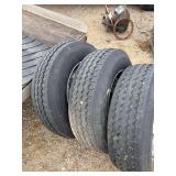 (3) 8.75-16.5 Tires on 8 Bolt Rims