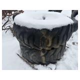 (2) 15.5-25 Tires & Rims