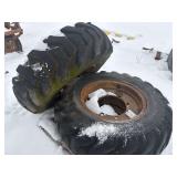 (2) 15.5-25 Tires & Rims