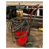 Grease barrel on cart