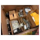 Crate of electrical parts