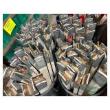 (4) Trash bins of saw horse legs