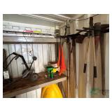 Contents of shelf and hand tools