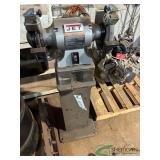 Bench grinder on stand