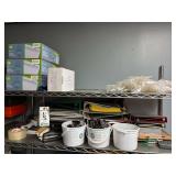 Contents of top 2 shelves office supplies