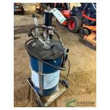 Grease barrel on cart