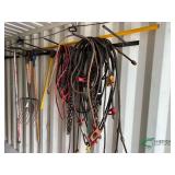 Numerous choker cables and tools
