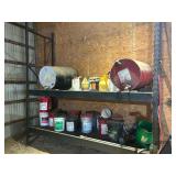 Hydraulic fluid and antifreeze on pallet rack