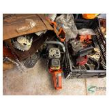 Assorted chain saw parts
