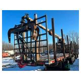 1997 Transport log hauler trailer with crane both trailers sell together