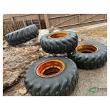 4 17.5-25 tires on rims